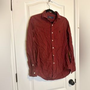 Mens Red Plaid Polo 3/$54